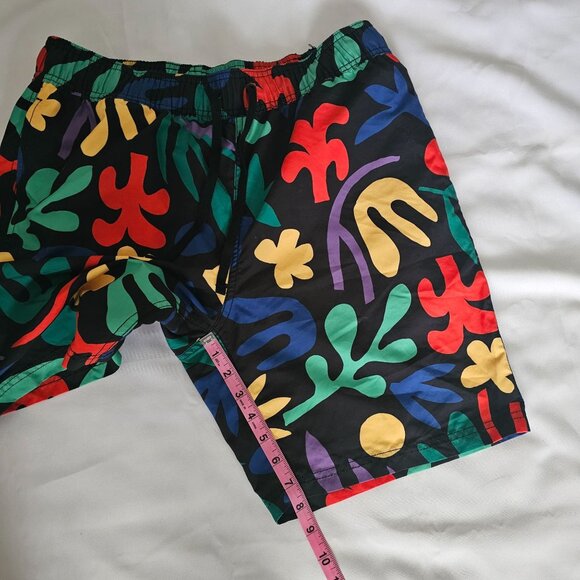 Hanna Andersson Men's Tropical Rainforest On Black Swim Trunks Size Medium - Picture 8 of 10